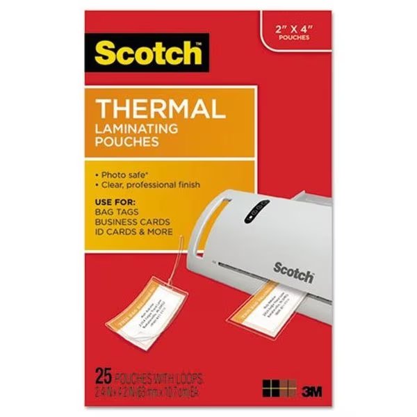 & Commercial Tape Div  Luggage Tag Size Thermal Laminating Pouches; 5 mil., Classroom Creations, Mfr#: CL9179